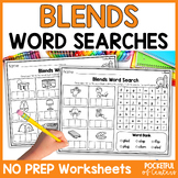 Blends Word Searches with Word Mapping Decodable Worksheets 