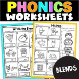 Blends Worksheets 1st and 2nd Grade - Phonics Cut and Past