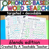 Blends Worksheets Phonics Word Search: Write & Find Blends