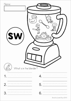 Blends Worksheets and Activities - SW by Lavinia Pop | TpT
