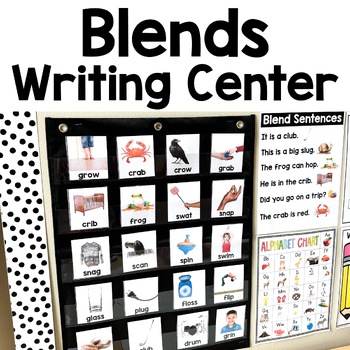 Preview of Blends Writing Center | Real Pictures | Science of Reading