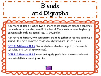 Preview of Blends and Diagraphs