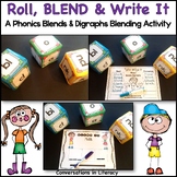 Blends and Digraphs Activities Roll, Blend & Write It
