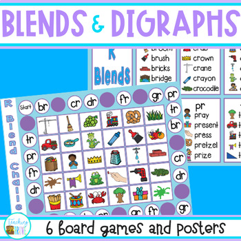 Preview of Phonics Games for Consonant Blends and Consonant Digraphs