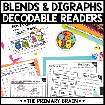 Preview of Blends and Digraphs Decodable Readers | Phonics Based Guided Reading Books