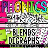 Blends and Digraphs Phonics Word Sorts and Scavenger Hunt 