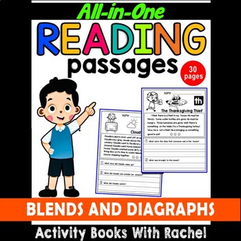 Preview of Blends and Digraphs Reading Comprehension Passages