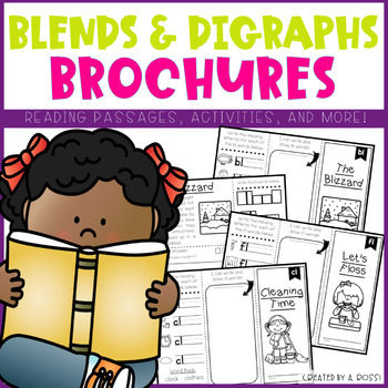 Preview of Blends and Digraphs Brochures/Reading Comprehension Passages