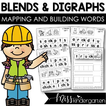 Blends and Digraphs Word Builders {short & long vowel practice}