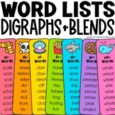 Blends and Digraphs Word Lists Science of Reading Phonics 