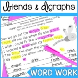 Blends and Digraphs Word Work Worksheets
