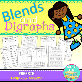Preview of Blends and Digraphs {freebie}