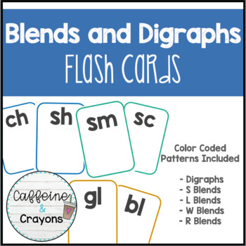 Preview of Blends and Digraphs Flash Cards