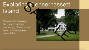 Preview of Blennerhassett Island Presentation with Worksheet