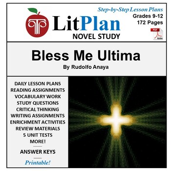 Preview of Bless Me Ultima LitPlan Novel Study Unit, Activities, Questions, Test