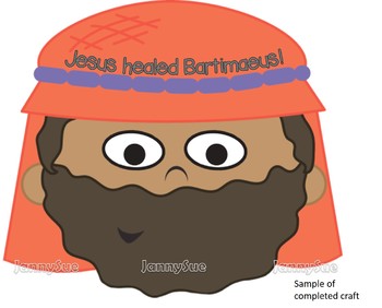 Preview of Blind Bartimaeus Craft- Jesus heals a blind man Bible craft