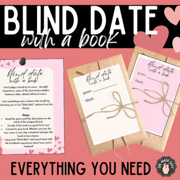 Preview of Blind Date with a Book Bundle: Valentine's Day February Library Kit