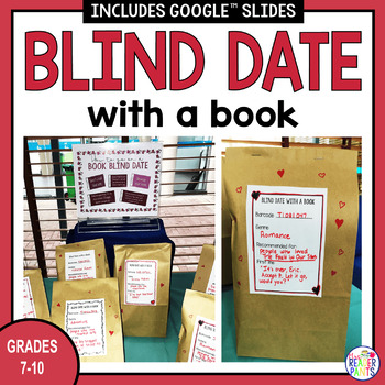 Preview of Blind Date with a Book - Valentines Day Library Activity - Middle School LIbrary