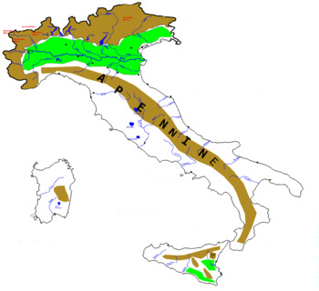 Preview of Blind map of Italy without the names of the cities