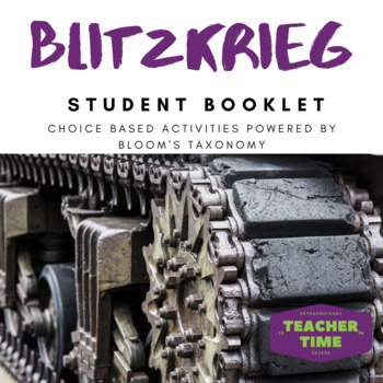 Preview of Blitzkrieg Student choice activity using Bloom's Taxonomy