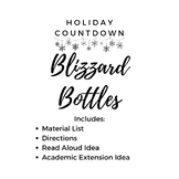 Blizzard Bottles Holiday Countdown Activity w/ Read Aloud 