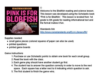 Preview of Blobfish Leveled Reading, Expository