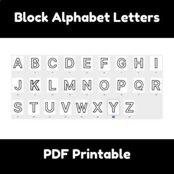 Preview of Block Alphabet Letters - Bulletin Boards