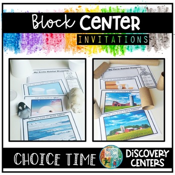 Preview of Kindergarten Block Center Challenges, Block Building Play Ideas and Activities