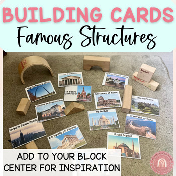 Preview of Block Center Famous Structures Building Cards