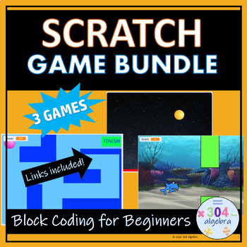 Preview of Block Coding | Scratch Projects | Game Creation Lesson Bundle