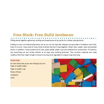 Preview of Block Play - Free Build Jamboree