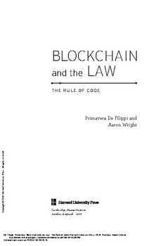 blockchain and the law the rule of code