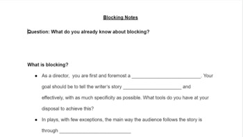 Preview of Blocking Guided Notes 