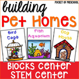 Blocks Center STEM Posters with a Pet Theme