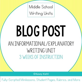 Preview of Blog Post: An Informative/Explanatory Writing Unit (6-8)