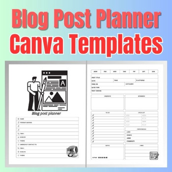 Preview of Blog Post Planner For Canva