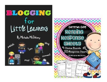 Preview of Blogging for Little Learners AND Reading Response Sheets {BUNDLE}