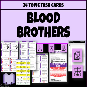 Preview of Blood Brothers English Literature Topic Task Cards