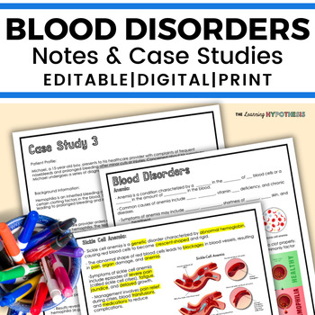Preview of Blood Disorders Notes and Case Studies 
