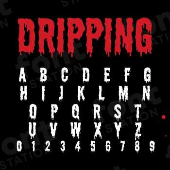 Preview of Blood Dripping Font | Halloween Letters | FontStation