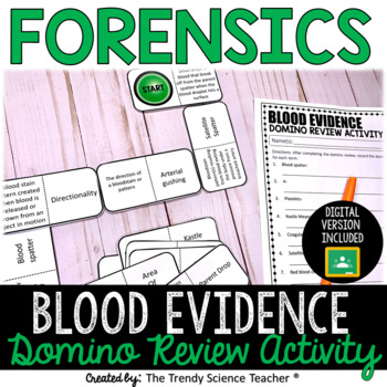 Preview of Blood Evidence Domino Review Activity- Print & Digital