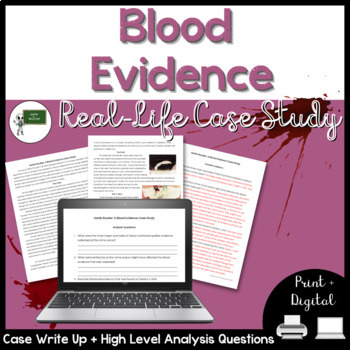Preview of Blood Evidence True Crime Case Study | High School Forensics