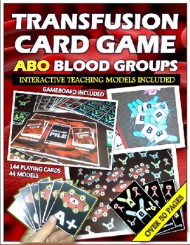 Preview of Blood Types: UNO Style Card Game and Antibody/Antigen Teaching Model Bundle