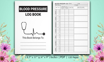 Preview of Blood Pressure Log Book Health