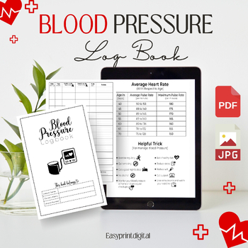 Preview of Blood Pressure LogBook | Simple Daily Blood Pressure Log, Record & Monitor Blood
