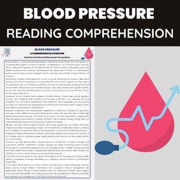 Preview of Blood Pressure Reading  | Cardiovascular Health & Hypertension  | Human Biology