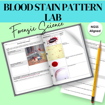 Preview of Blood Spatter Analysis Lab: Forensics 5E Inquiry Lesson w No Prep Option and CER