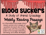 Blood Suckers - Animal Grossology - Weekly Reading Passage