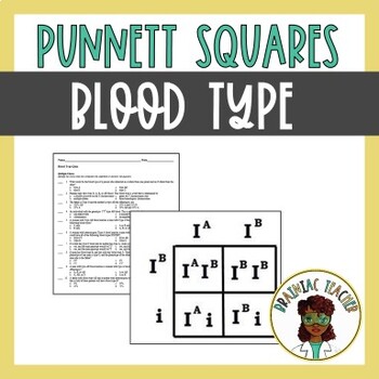 Blood Type Alleles Worksheets Teaching Resources Tpt