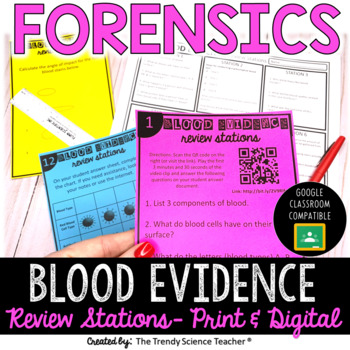 Preview of Blood Typing & Blood Spatter Review Stations